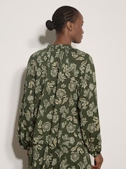 Apricot Green Folk Floral Blouse - Image 4 of 4
