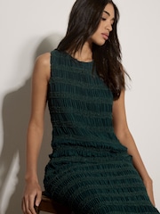 Apricot Green Ruched Chiffon Shell Top - Image 5 of 5