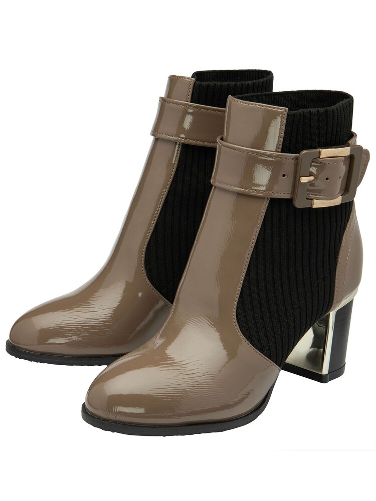 Lotus Natural Heeled Ankle Boots - Image 2 of 3