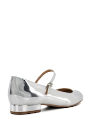 Dune London Silver Hipplie Flat Mary Jane Shoes - Image 3 of 6