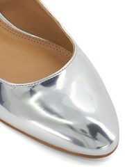 Dune London Silver Hipplie Flat Mary Jane Shoes - Image 5 of 6