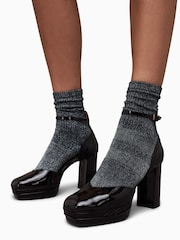 AllSaints Black Tiffany Platform Heels - Image 1 of 6