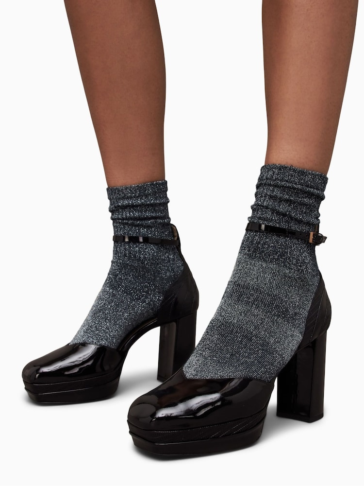 AllSaints Black Tiffany Platform Heels - Image 1 of 6