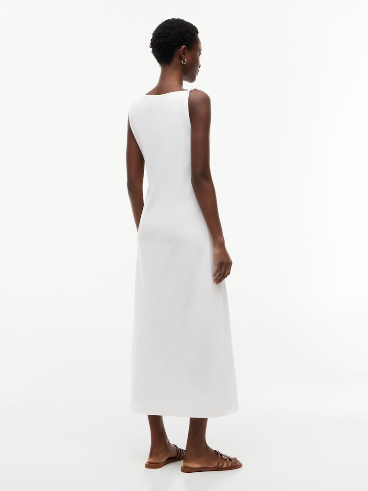 Tommy Hilfiger Natural Knot Interlock Knit Midi Dress - Image 2 of 7 Tommy Hilfiger Natural Knot Interlock Knit Midi Dress - Image 2 of 7