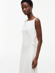Tommy Hilfiger Natural Knot Interlock Knit Midi Dress - Image 4 of 7