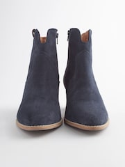 Navy Blue Forever Comfort® Leather Cowboy/Western Boots - Image 3 of 8