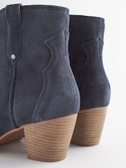 Navy Blue Forever Comfort® Leather Cowboy/Western Boots - Image 6 of 8