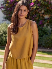 Mustard Yellow Premium 100% Linen Top - Image 1 of 1