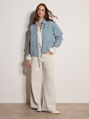 Chaqueta guateada de Denim de algodón color Apricot - Imagen 3 de 4