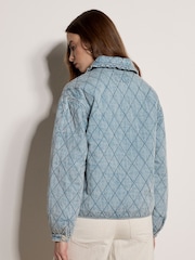 Chaqueta guateada de Denim de algodón color Apricot - Imagen 4 de 4