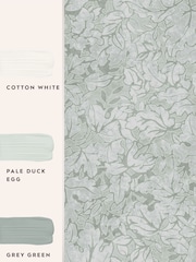Laura Ashley Mineral Green Corrina Leaf 10M Wallpaper - Image 4 of 4