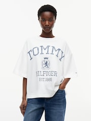 Tommy Hilfiger Natural Crest Relaxed Oversized T-Shirt - Image 1 of 7