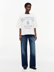 Tommy Hilfiger Natural Crest Relaxed Oversized T-Shirt - Image 4 of 7