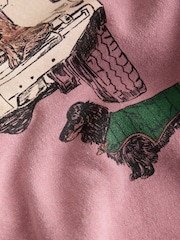 Pink Muddy Paws Slogan Sweatshirt - Image 2 of 3