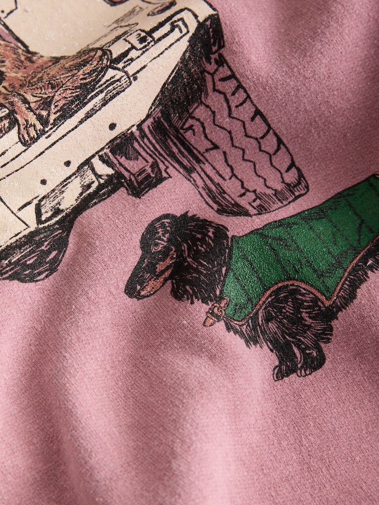 Pink Muddy Paws Slogan Sweatshirt - Image 2 of 3