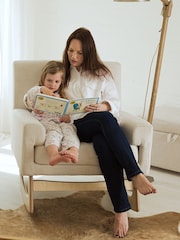 Gaia Baby Oatmeal Dove Serena Rocking Nursing Chair - Image 3 of 6