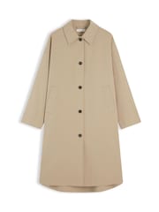 Tommy Hilfiger Brown Water Repellent Twill Single Breasted Coat - Image 1 of 1
