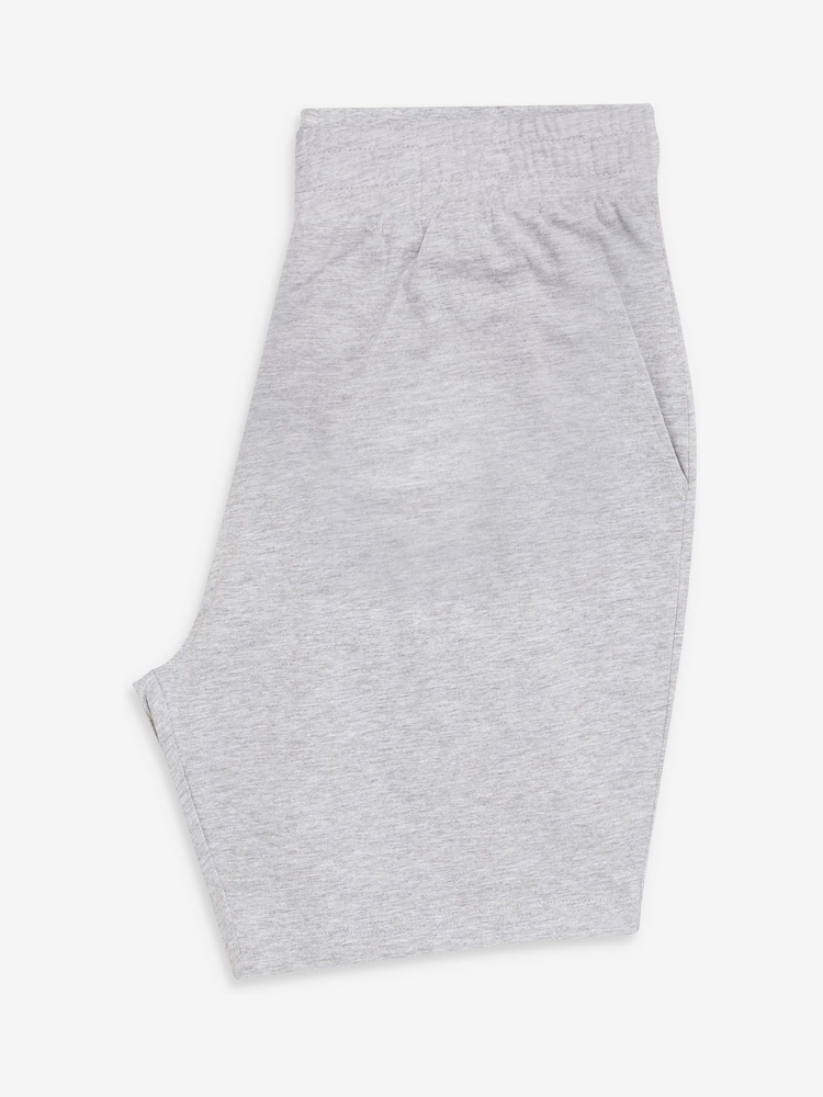Navy Blue/Grey Jersey Pyjamas Shorts Set - Image 6 of 6