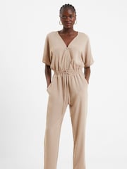 French Connection Brown Zip Jumpsuit - Image 1 of 5
