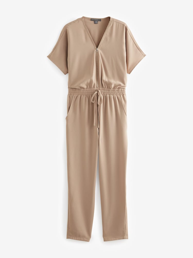 French Connection Brown Zip Jumpsuit - Image 4 of 5