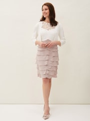 Phase Eight Cream Salma Lightweight Knitted Jacket - Image 4 of 6
