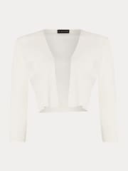 Phase Eight Cream Salma Lightweight Knitted Jacket - Image 6 of 6