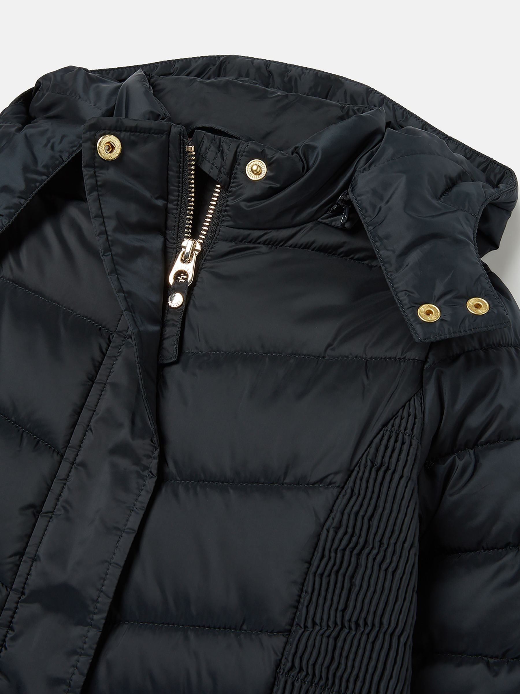 Buy Joules Girls Pembury Navy Blue Showerproof Padded Coat with Hood from Next Luxembourg