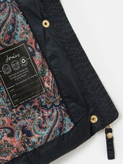Joules Girls' Pembury Navy Blue Showerproof Padded Coat with Hood - Image 5 of 6