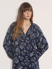 Apricot Blue Folk Floral Blouse - Image 3 of 4