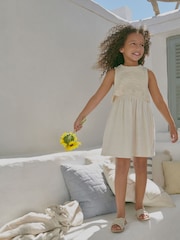 Ecru Crochet Vest Dress (3-12yrs) - Image 2 of 10