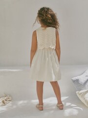 Ecru Crochet Vest Dress (3-12yrs) - Image 5 of 10