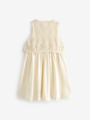 Ecru Crochet Vest Dress (3-12yrs) - Image 9 of 10
