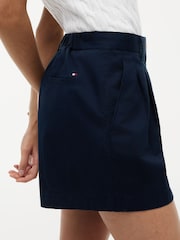 Tommy Hilfiger Blue Washed Flared Chino Shorts - Image 4 of 5