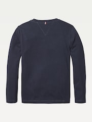 modra - Majica z dolgimi rokavi Tommy Hilfiger - Slika 4 iz 5