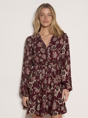 Rojo - Minivestido Floral Folk Apricot - Imagen 1 de 4