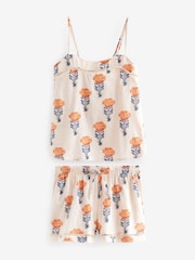 Cream Floral Cami Short Set - Image 6 of 9