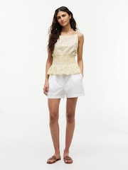 Tommy Hilfiger Yellow Smock Seersucker Tie Strap Top - Image 3 of 5