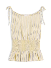 Tommy Hilfiger Yellow Smock Seersucker Tie Strap Top - Image 5 of 5