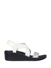 Skechers White Rumble on Glammed up Sandals - Image 1 of 5