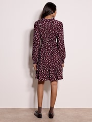 Apricot Red Ditsy Floral Mini Skater Dress - Image 2 of 4