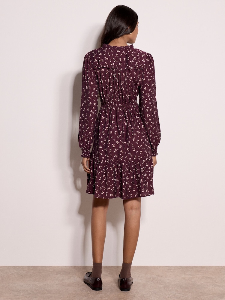 Apricot Red Ditsy Floral Mini Skater Dress - Image 2 of 4 Apricot Red Ditsy Floral Mini Skater Dress - Image 2 of 4