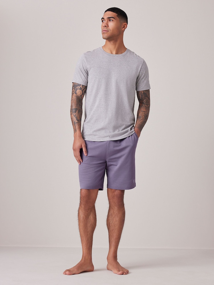 Lilac Purple 100% Cotton Lightweight Shorts - Image 2 of 11 Lilac Purple 100% Cotton Lightweight Shorts - Image 2 of 11