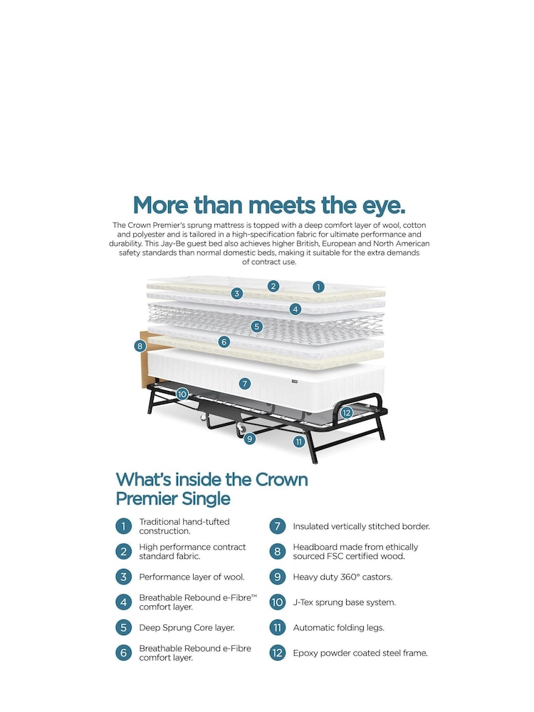 Jay-Be Black Crown Premier Folding Bed - Image 5 of 5