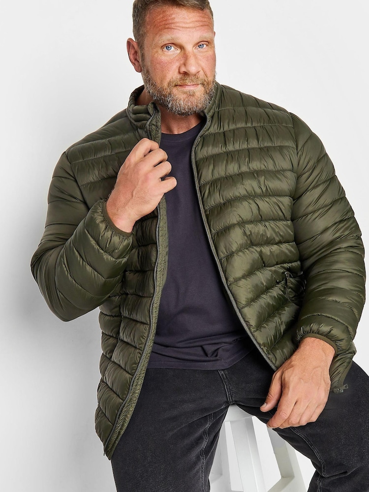BadRhino Big & Tall Green Padded Collar Coat - Image 1 of 4