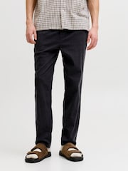 JACK & JONES Tapered Linen Blend Trousers - Bild 1 av 7