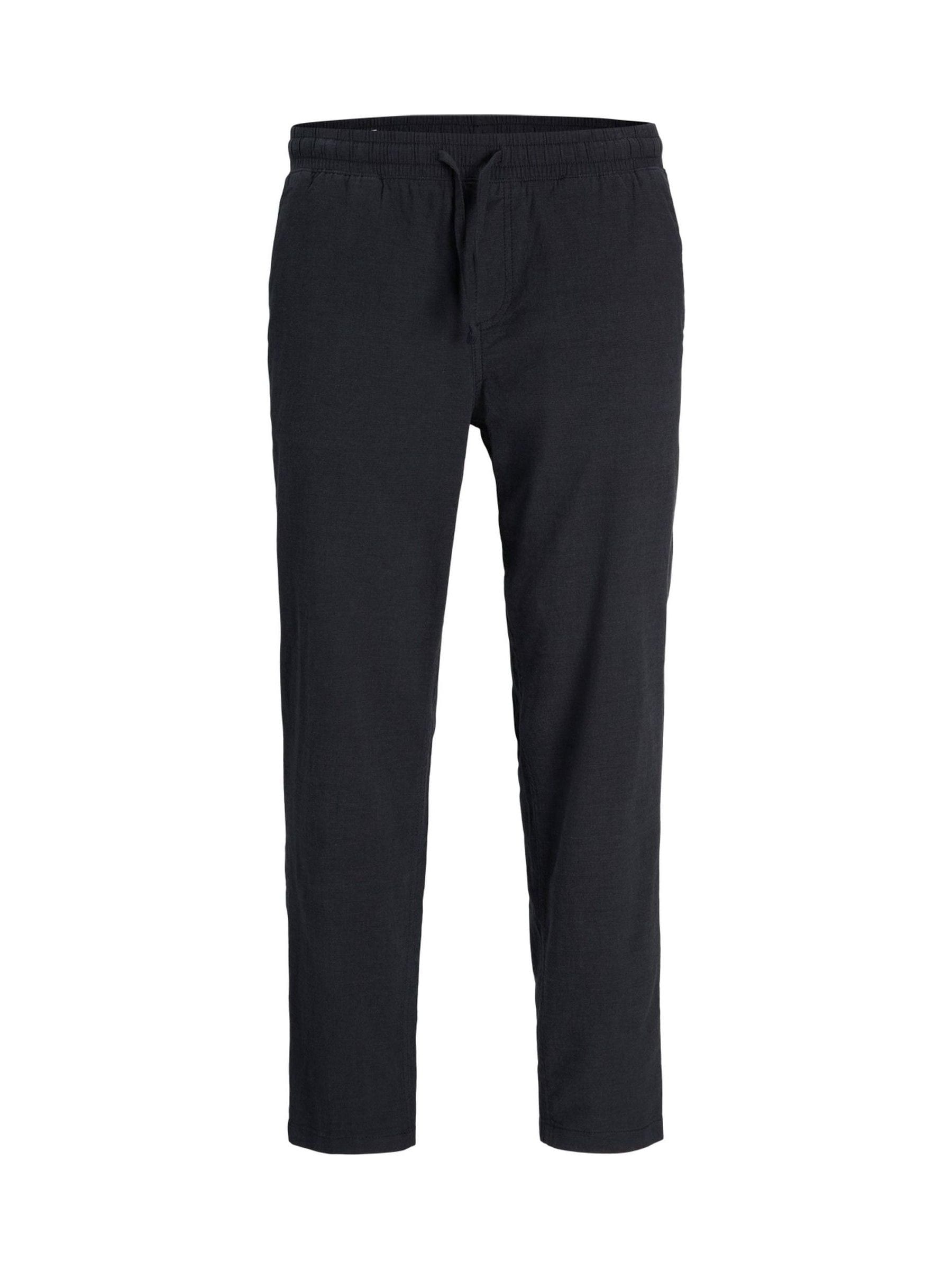 Buy JACK & JONES Black Tapered Linen Blend Trousers from Next USA