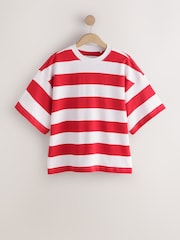 Red Stripe Crew Neck Long Sleeve Top - Image 1 of 3