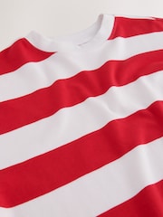 Red Stripe Crew Neck Long Sleeve Top - Image 3 of 3