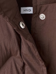 Mango Brown Quilted Hooded Puffer Coat - Image 5 of 6