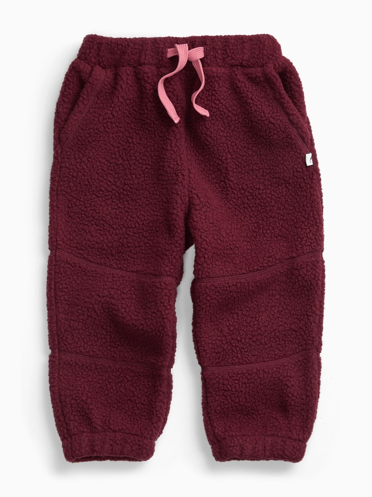 Rot - KIDLY by MORI Soft Sherpa Fleece Joggers - Bild 2 von 3 Rot - KIDLY by MORI Soft Sherpa Fleece Joggers - Bild 2 von 3